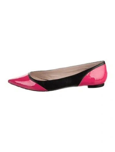 Pre-owned Kate Spade Leather Colorblock Pattern Ballet Flats In Multi