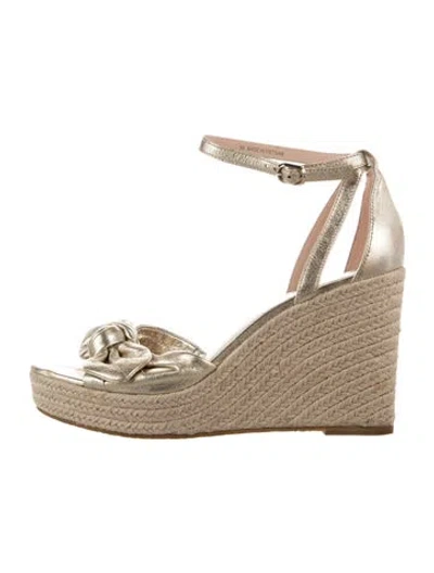 Pre-owned Kate Spade Leather Colorblock Pattern Espadrilles