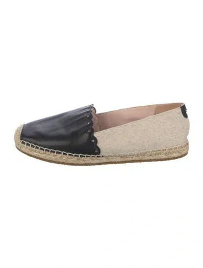 Pre-owned Kate Spade Leather Colorblock Pattern Espadrilles