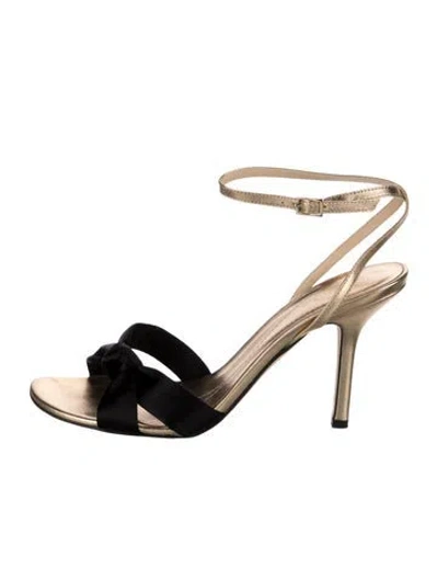 Pre-owned Kate Spade Leather Colorblock Pattern Sandals