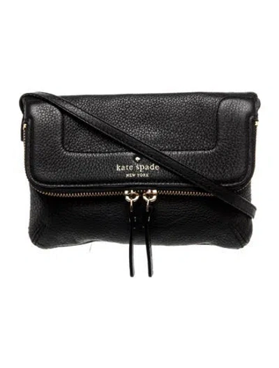 Pre-owned Kate Spade Leather Crossbody Bag In Black