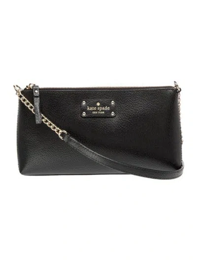 Pre-owned Kate Spade Leather Crossbody Bag In Black