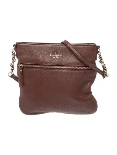 Pre-owned Kate Spade Leather Crossbody Bag In Brown