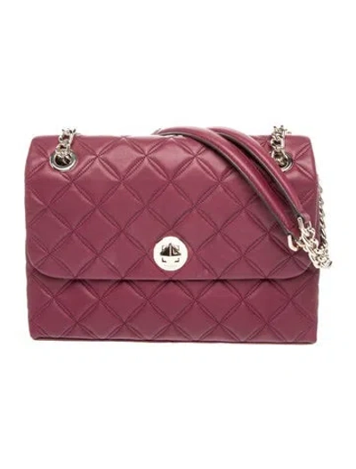 Pre-owned Kate Spade Leather Crossbody Bag In Burgundy