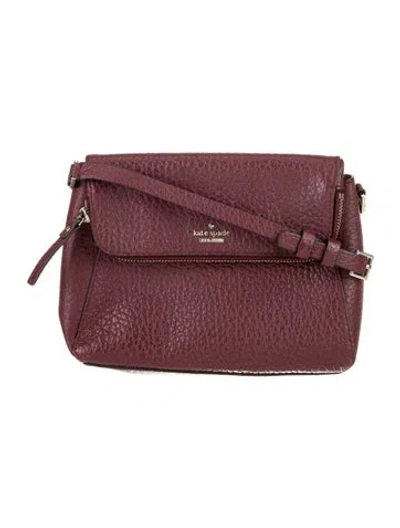 Pre-owned Kate Spade Leather Crossbody Bag In Burgundy