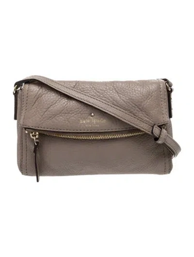 Pre-owned Kate Spade Leather Crossbody Bag In Gray