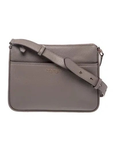 Pre-owned Kate Spade Leather Crossbody Bag In Gray