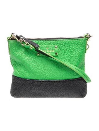 Pre-owned Kate Spade Leather Crossbody Bag In Green