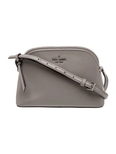 Pre-owned Kate Spade Leather Crossbody Bag In Grey