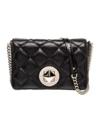 Pre-owned Kate Spade Leather Crossbody Bag Medium In Black