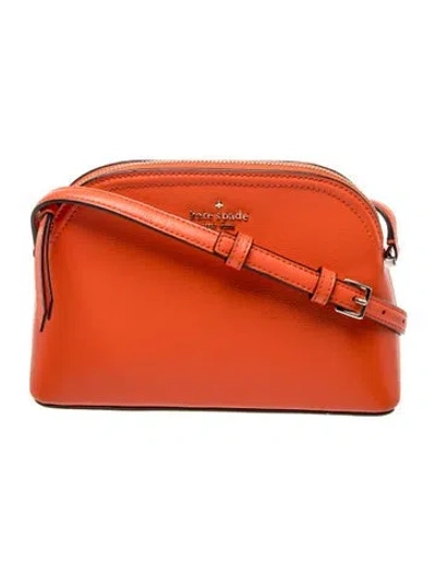Pre-owned Kate Spade Leather Crossbody Bag In Orange