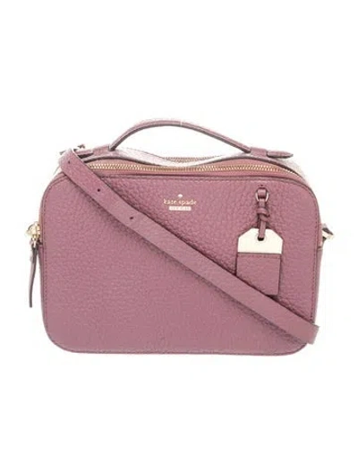 Pre-owned Kate Spade Leather Crossbody Bag In Purple