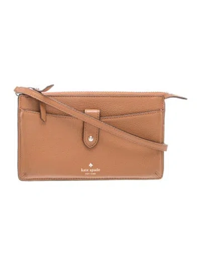 Pre-owned Kate Spade Leather Crossbody Bag W/ Tags In Brown