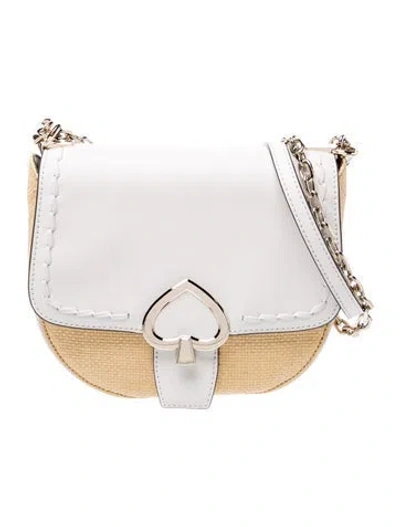 Pre-owned Kate Spade Leather Crossbody Bag In White