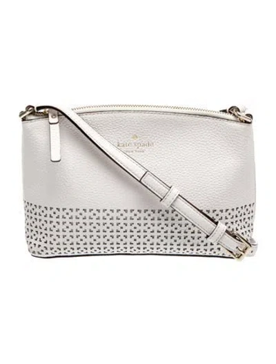 Pre-owned Kate Spade Leather Crossbody Bag In White