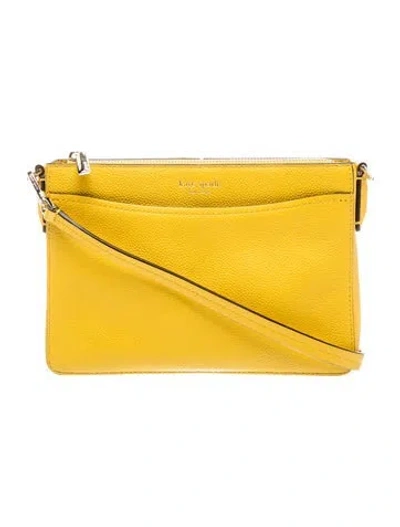 Pre-owned Kate Spade Leather Crossbody Bag In Yellow