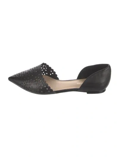 Pre-owned Kate Spade Leather D'orsay Flats In Black
