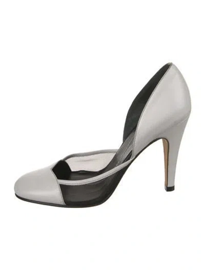 Pre-owned Kate Spade Leather D'orsay Pumps In White