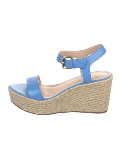 Pre-owned Kate Spade Leather Espadrilles In Blue