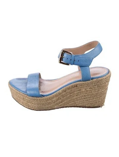 Pre-owned Kate Spade Leather Espadrilles In Blue