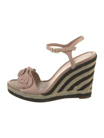 Pre-owned Kate Spade Leather Espadrilles In Neutral