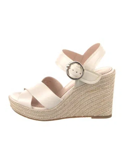 Pre-owned Kate Spade Leather Espadrilles In Neutrals