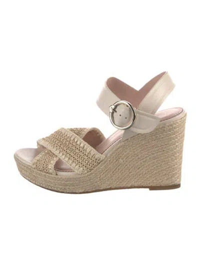 Pre-owned Kate Spade Leather Espadrilles In Neutrals