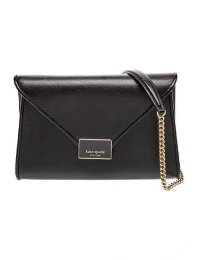 Pre-owned Kate Spade Leather Evening Bag In Black