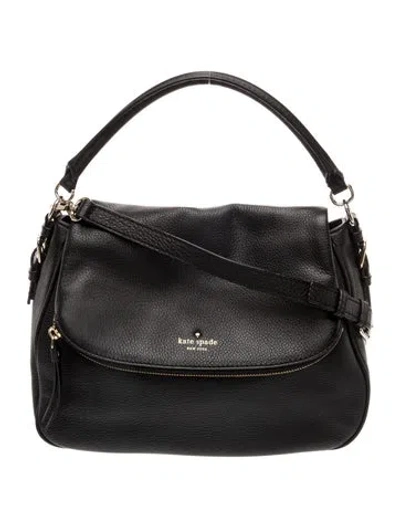 Pre-owned Kate Spade Leather Hobo In Black