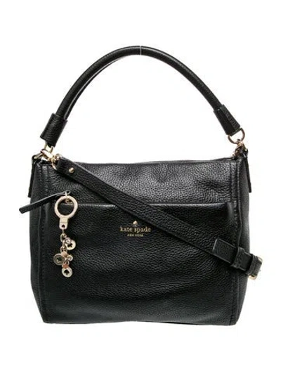 Pre-owned Kate Spade Leather Hobo In Black