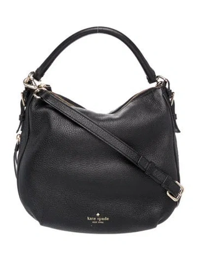 Pre-owned Kate Spade Leather Hobo In Black