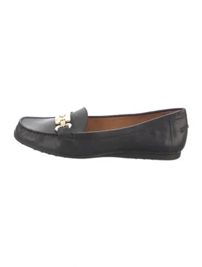 Pre-owned Kate Spade Leather Loafers In Black