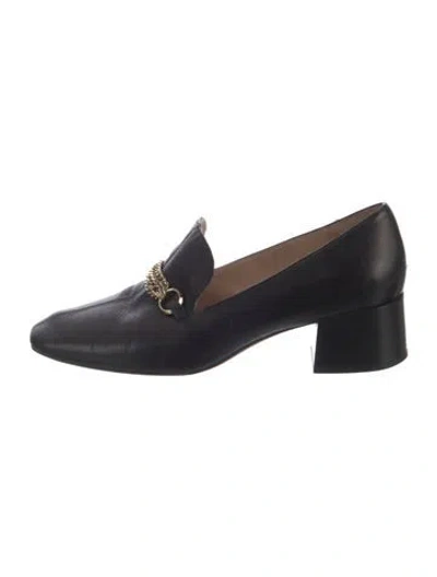 Pre-owned Kate Spade Leather Loafers In Black