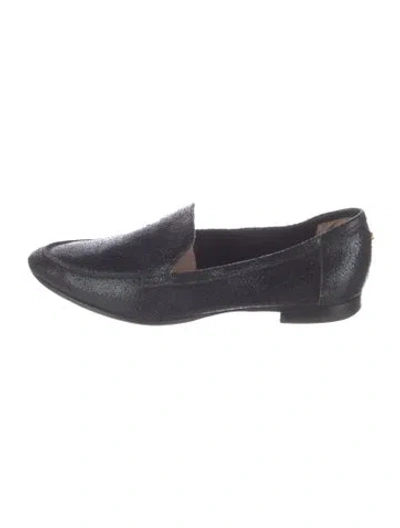 Pre-owned Kate Spade Leather Loafers In Black/blue