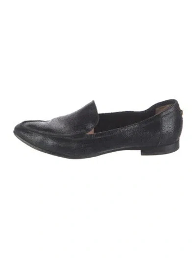 Pre-owned Kate Spade Leather Loafers In Black/metallic