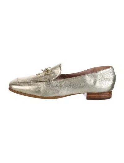 Pre-owned Kate Spade Leather Loafers In Gold