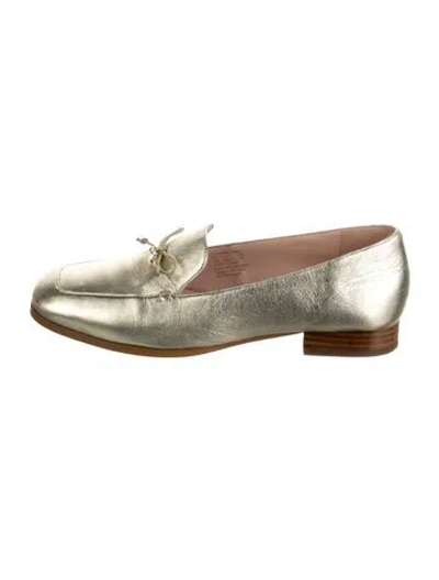 Pre-owned Kate Spade Leather Loafers In Gold