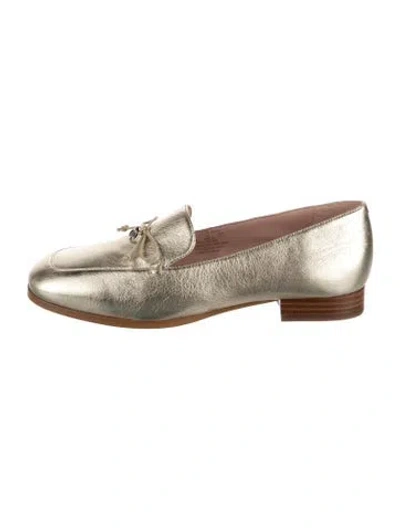 Pre-owned Kate Spade Leather Loafers In Gold
