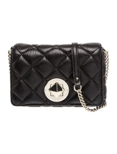 Pre-owned Kate Spade Leather Messenger Bag In Black