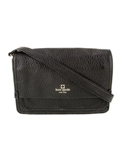 Pre-owned Kate Spade Leather Messenger Bag In Black