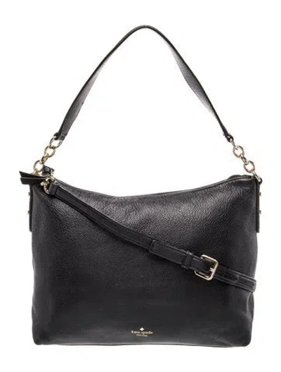 Pre-owned Kate Spade Leather Messenger Bag In Black