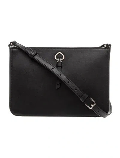 Pre-owned Kate Spade Leather Messenger Bag In Black