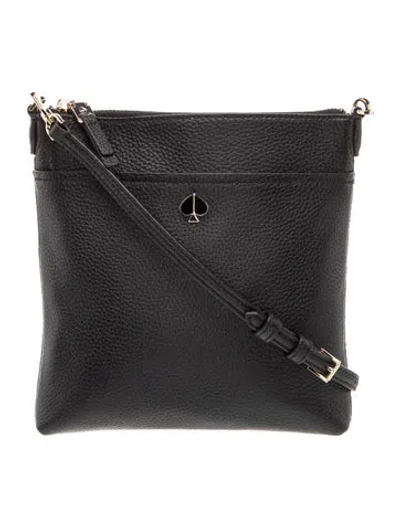 Pre-owned Kate Spade Leather Messenger Bag In Black
