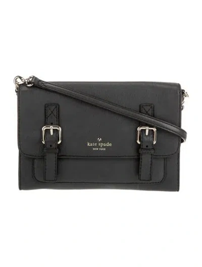 Pre-owned Kate Spade Leather Messenger Bag In Gray