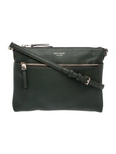 Pre-owned Kate Spade Leather Messenger Bag In Green