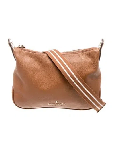 Pre-owned Kate Spade Leather Messenger Bag In Neutral