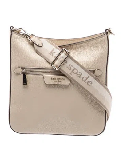 Pre-owned Kate Spade Leather Messenger Bag In Neutrals