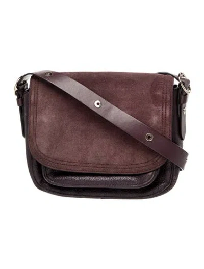 Pre-owned Kate Spade Leather Messenger Bag In Purple
