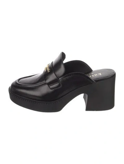 Pre-owned Kate Spade Leather Mules In Black