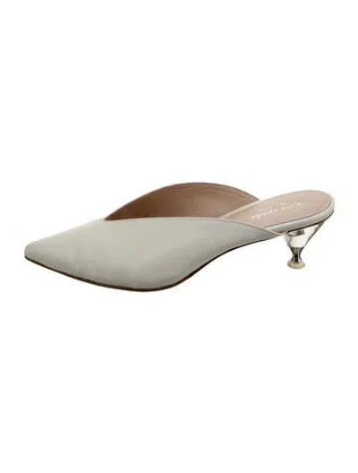 Pre-owned Kate Spade Leather Mules In Grey